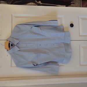 Express stretch light blue business casual top size 12